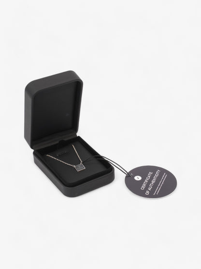 Gucci Logo Pendant Necklace Silver Silver Sterling