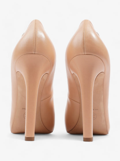 Chanel CC Cap Toe Heels 110 Nude / Black Leather EU 41 UK 8
