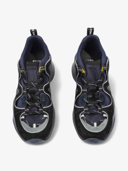 Fendi Fluid Trekking Low Top Black / Navy Suede EU 40 UK 6