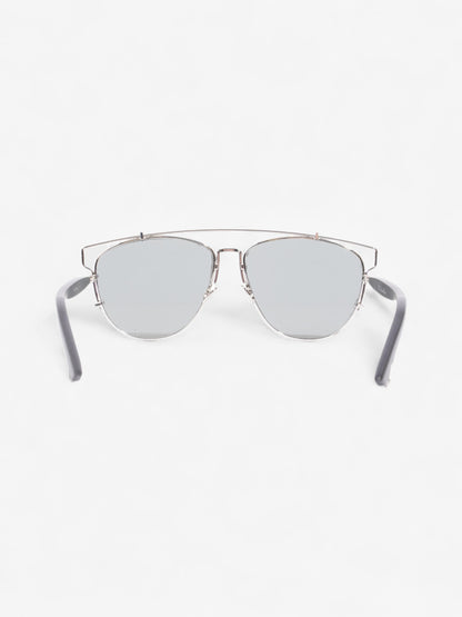 Christian Dior Technologic Sunglasses Silver / Black Acetate 145mm