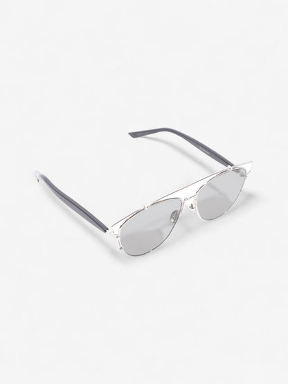 Christian Dior Technologic Sunglasses Silver / Black Acetate 145mm