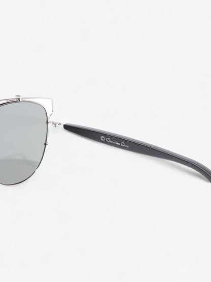 Christian Dior Technologic Sunglasses Silver / Black Acetate 145mm