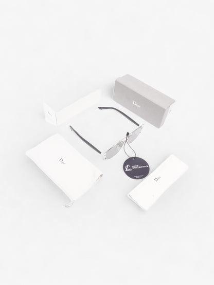 Christian Dior Technologic Sunglasses Silver / Black Acetate 145mm