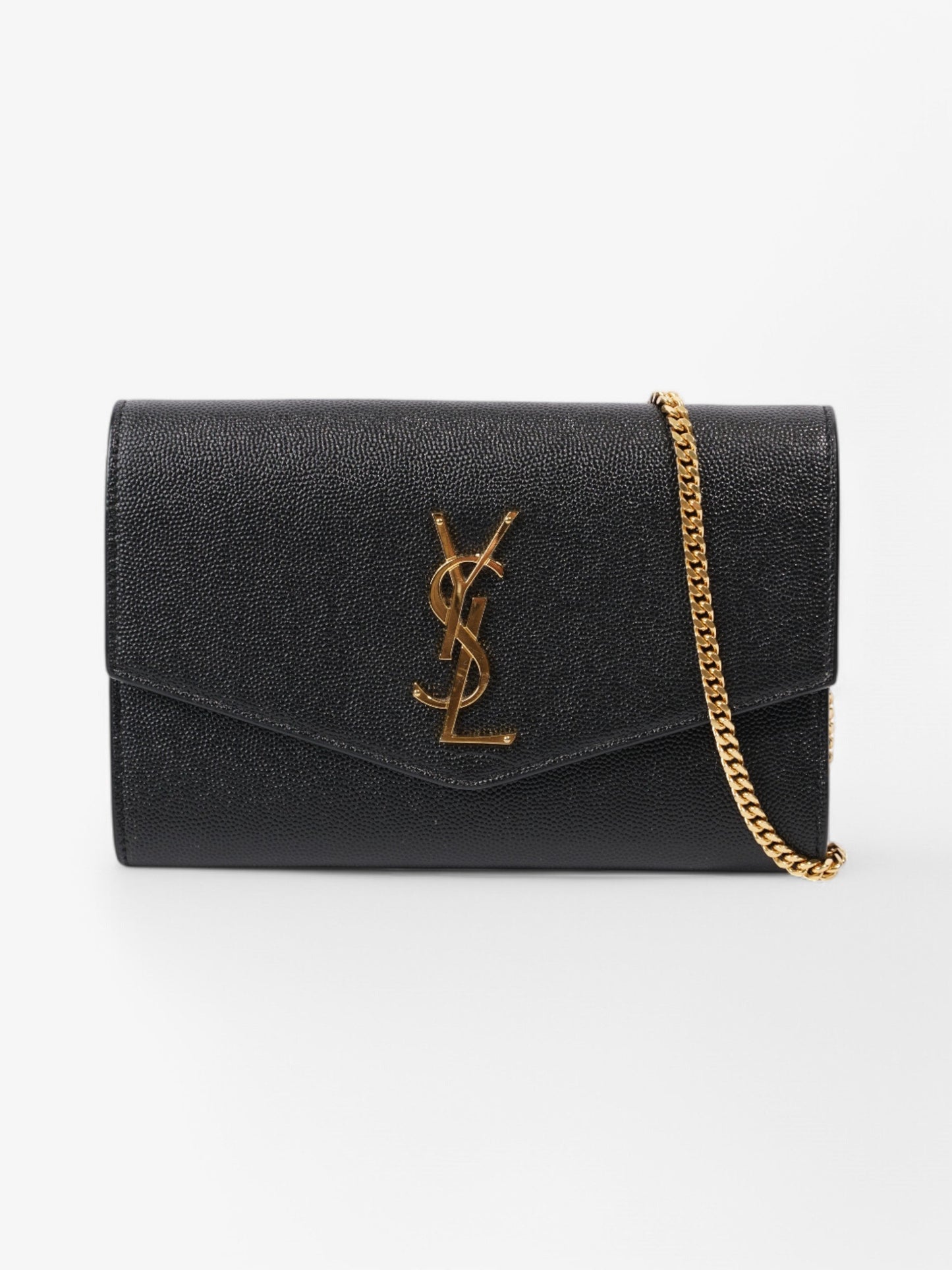 Saint Laurent Uptown Crossbody Black Grained Leather