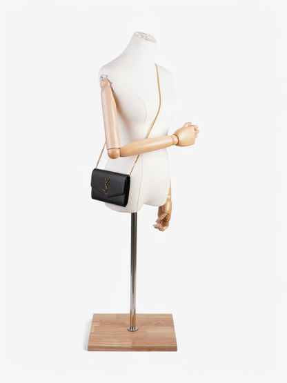 Saint Laurent Uptown Crossbody Black Grained Leather