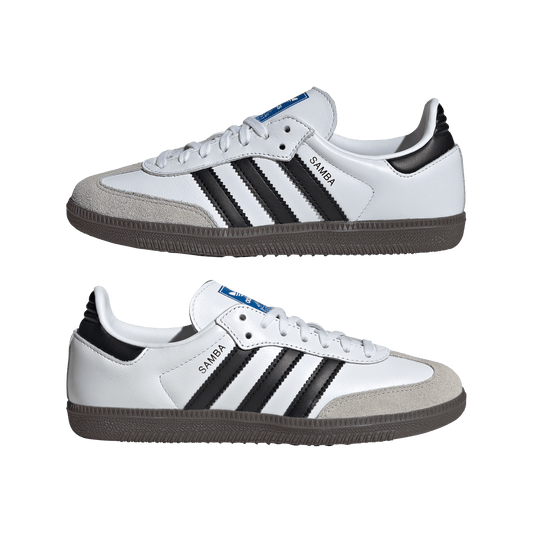 Big Kids' Adidas Samba OG J "White Black Gum"
