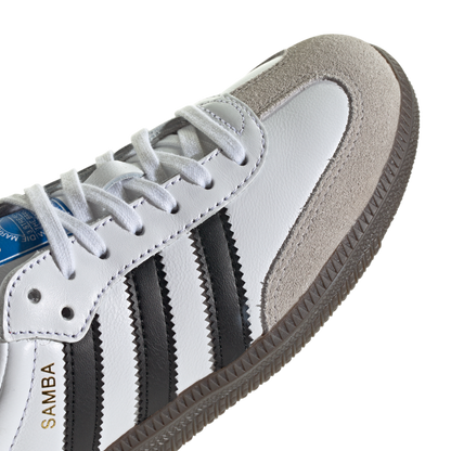 Big Kids' Adidas Samba OG J "White Black Gum"