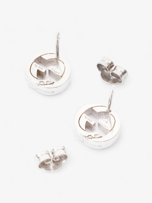 Gucci Interlocking G Stud Earrings Silver Silver Sterling