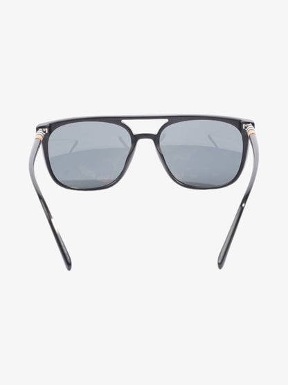 Burberry Aviator Sunglasses Black / House Check Acetate 145mm
