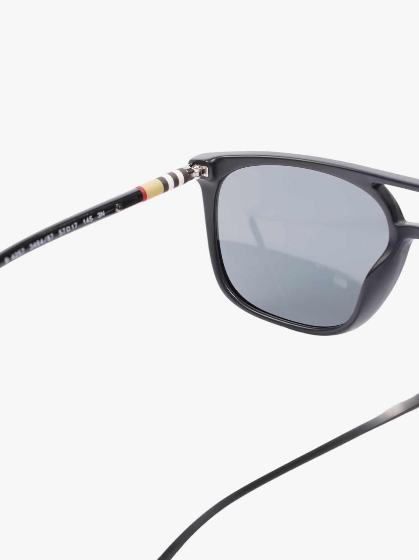 Burberry Aviator Sunglasses Black / House Check Acetate 145mm