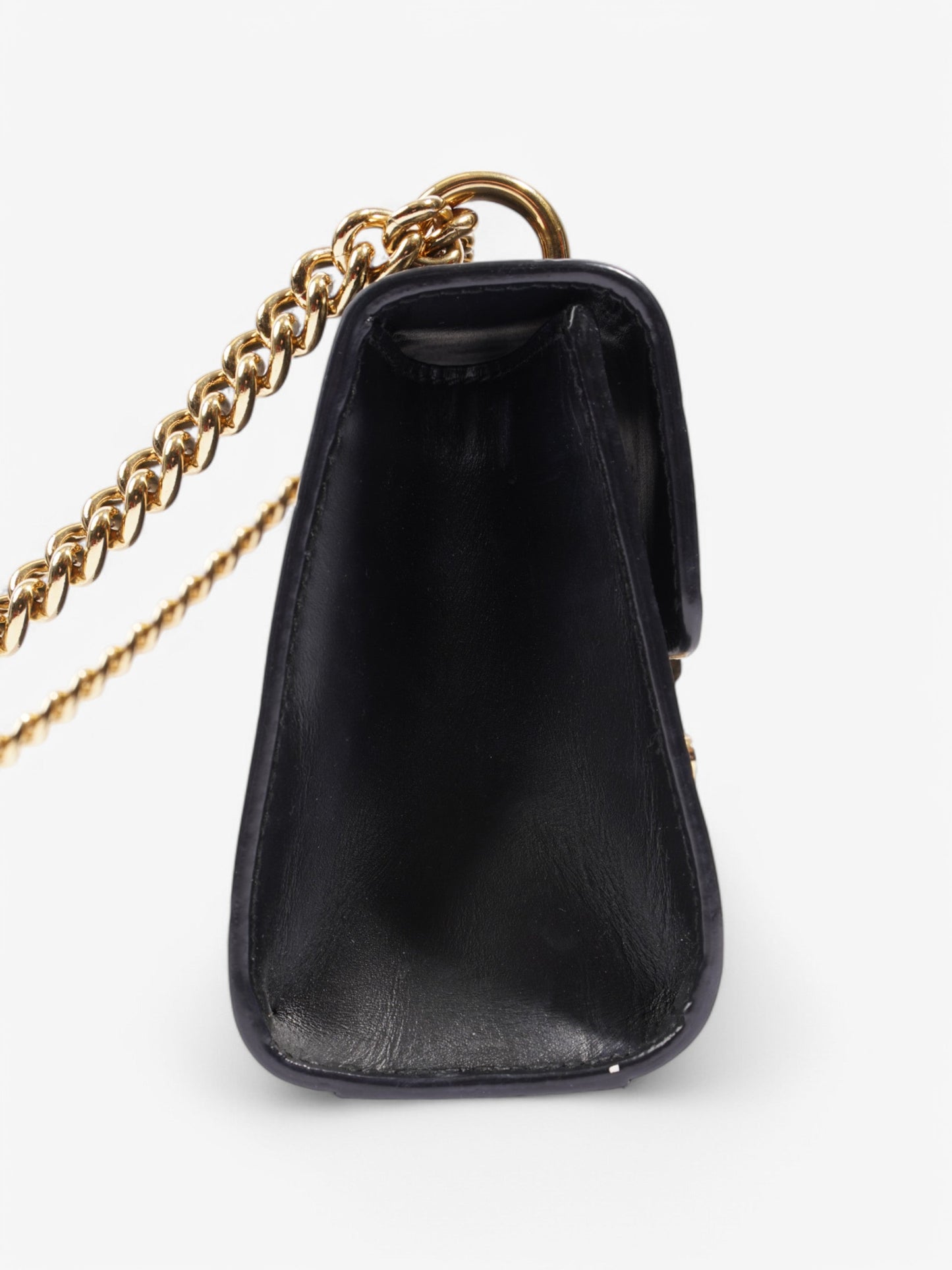 Gucci Padlock Shoulder Bag Black Leather Small