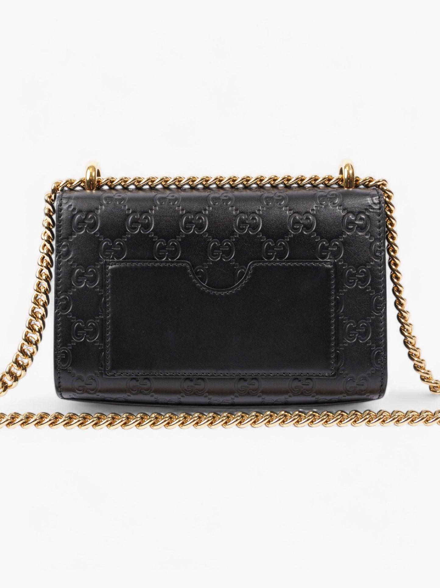 Gucci Padlock Shoulder Bag Black Leather Small