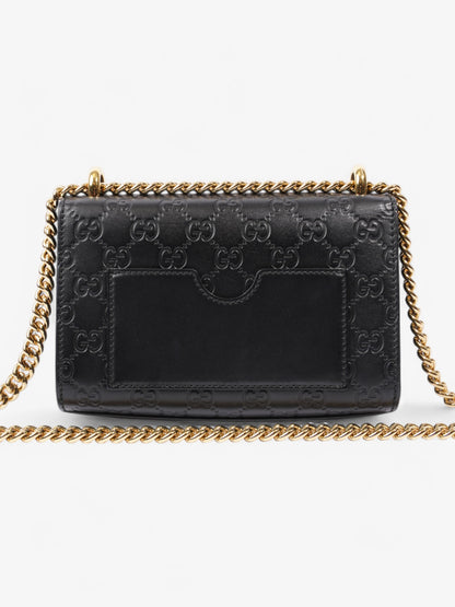 Gucci Padlock Shoulder Bag Black Leather Small