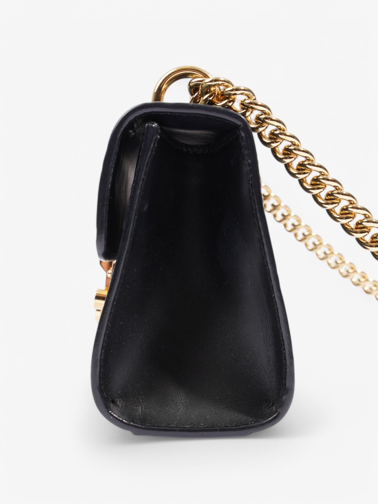 Gucci Padlock Shoulder Bag Black Leather Small