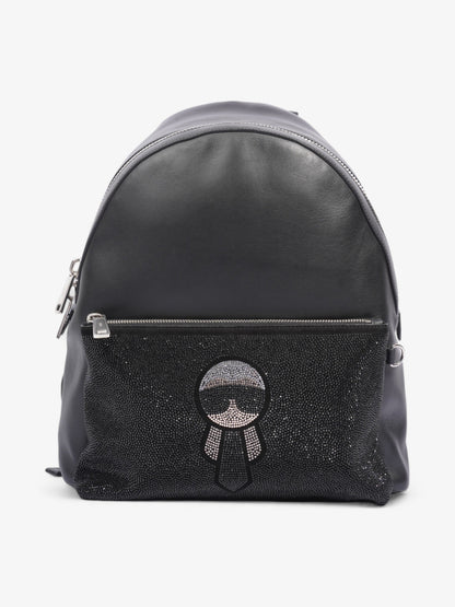 Fendi Carlito Karl Lagerfeld Backpack Black Leather
