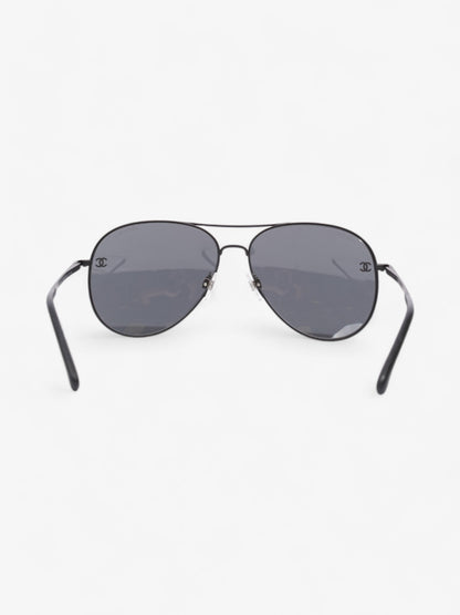 Chanel CC Aviator Black Acetate 135mm