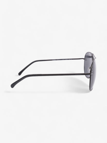 Chanel CC Aviator Black Acetate 135mm