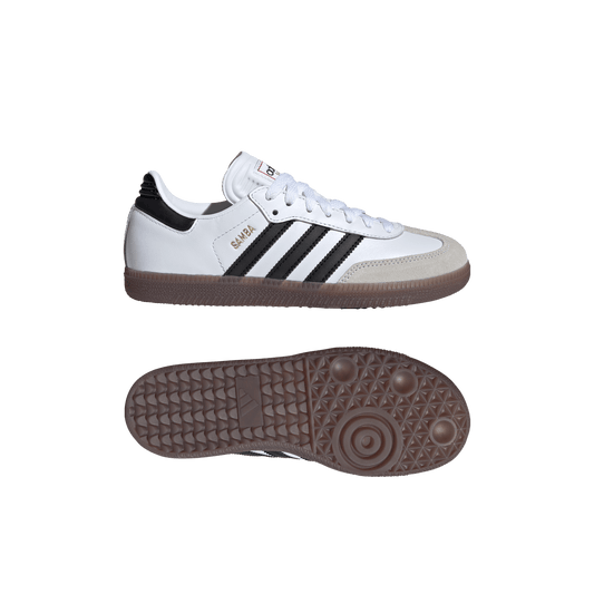 Big Kids' Adidas Samba Classic J "White Black Gum" (Unisex)