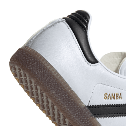 Big Kids' Adidas Samba Classic J "White Black Gum" (Unisex)