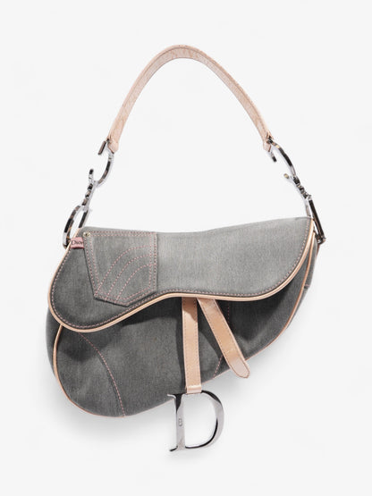 Christian Dior Saddle  Grey / Pale Pink Denim