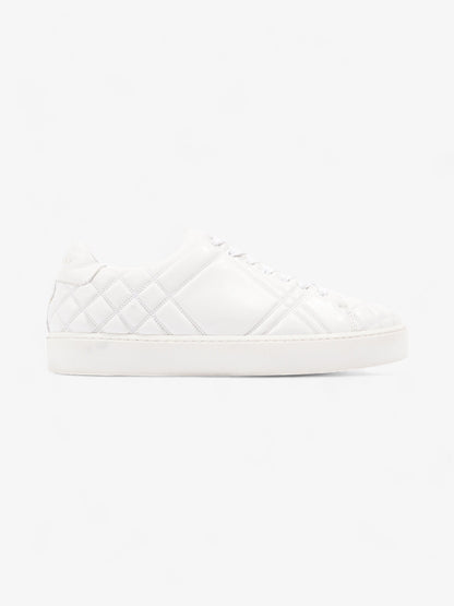 Burberry Westford Quilted Low Top White Leather EU 39.5 UK 6.5
