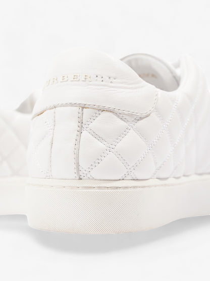 Burberry Westford Quilted Low Top White Leather EU 39.5 UK 6.5