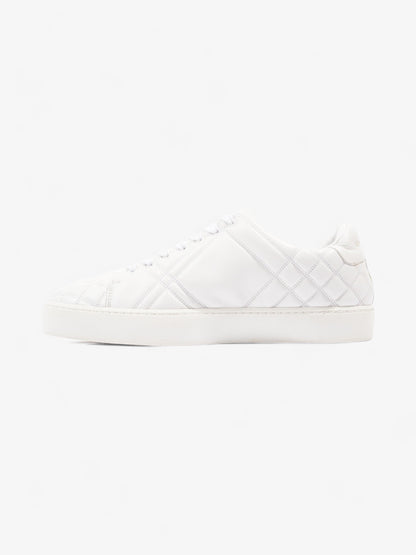 Burberry Westford Quilted Low Top White Leather EU 39.5 UK 6.5