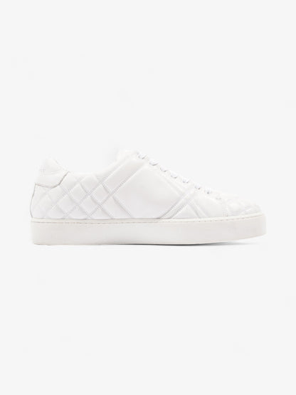 Burberry Westford Quilted Low Top White Leather EU 39.5 UK 6.5