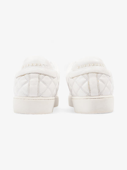 Burberry Westford Quilted Low Top White Leather EU 39.5 UK 6.5