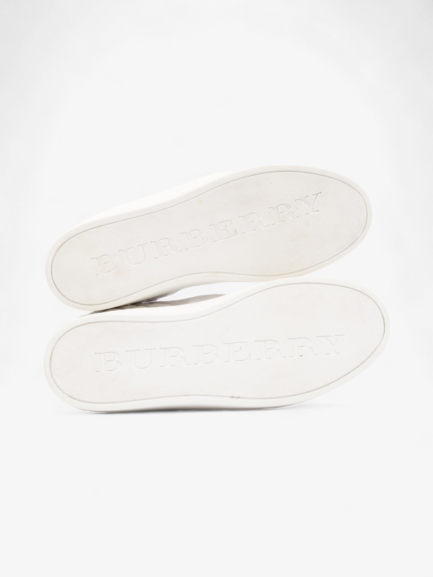 Burberry Westford Quilted Low Top White Leather EU 39.5 UK 6.5