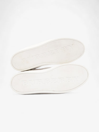 Burberry Westford Quilted Low Top White Leather EU 39.5 UK 6.5