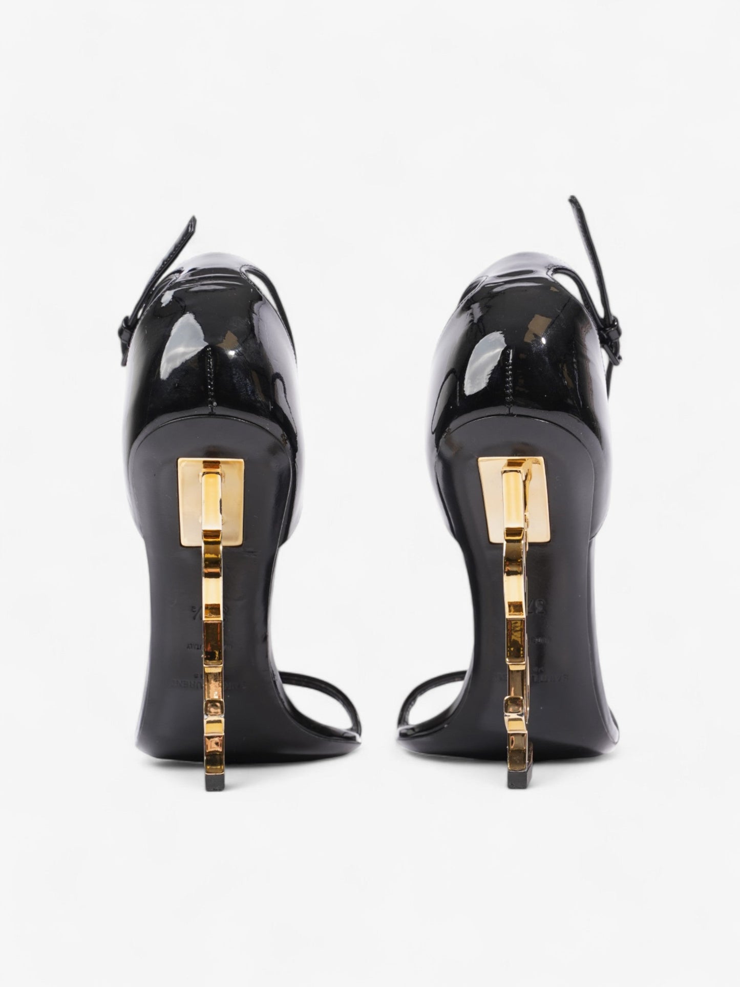 Saint Laurent Opyum Heels 110 Black Patent Leather EU 37.5 UK 4.5
