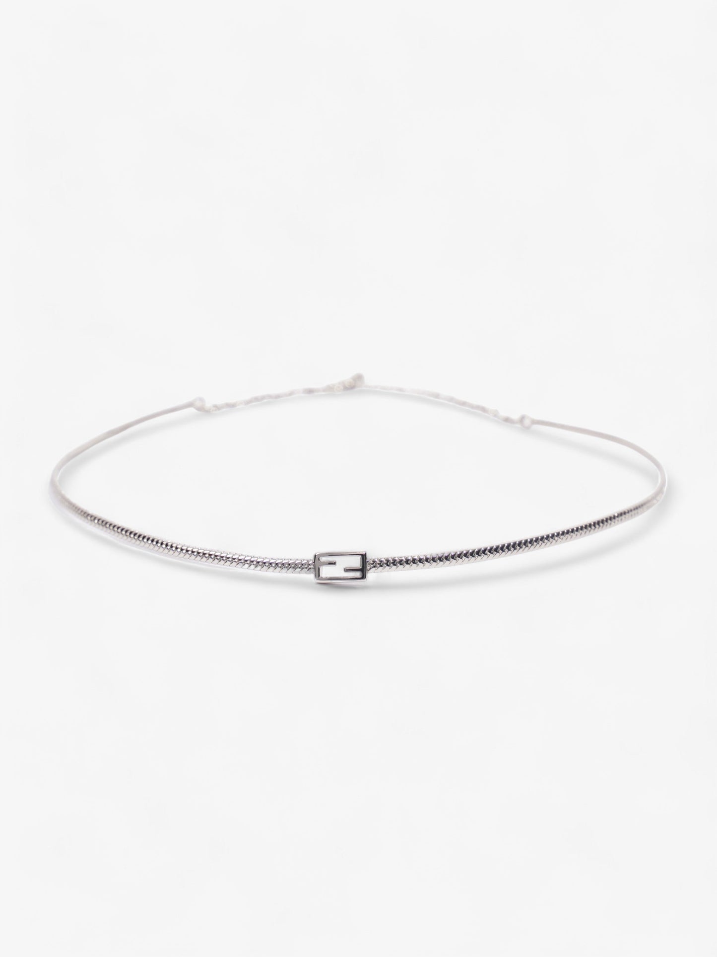Fendi Small FF Choker Silver Base Metal