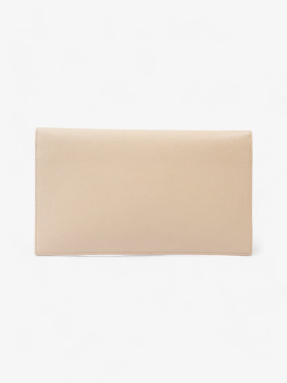 Saint Laurent Envelope Pouch Dark Latte Grained Leather Medium