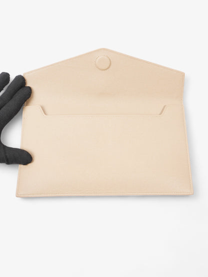 Saint Laurent Envelope Pouch Dark Latte Grained Leather Medium