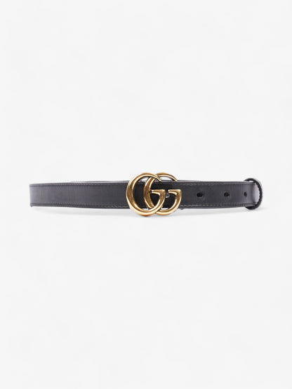 Gucci GG Marmont Thin Belt Black Leather 70cm 28"