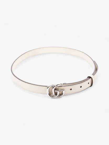 Gucci GG Marmont Thin Belt White Leather 80cm / 32"