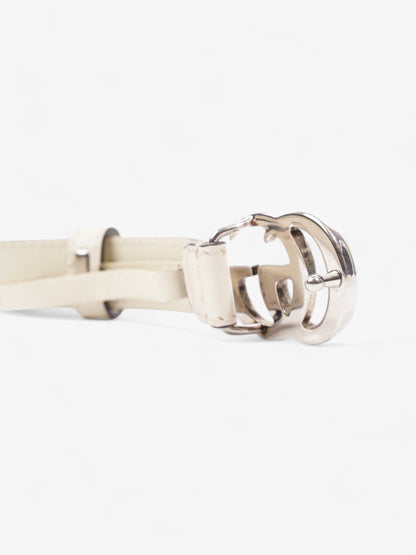 Gucci GG Marmont Thin Belt White Leather 80cm / 32"