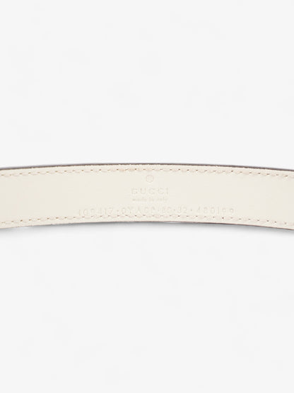 Gucci GG Marmont Thin Belt White Leather 80cm / 32"