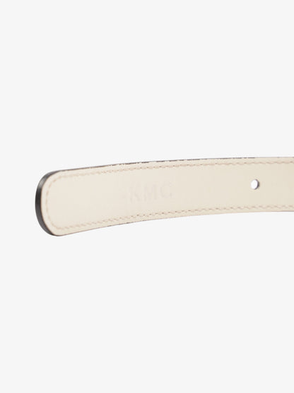 Gucci GG Marmont Thin Belt White Leather 80cm / 32"