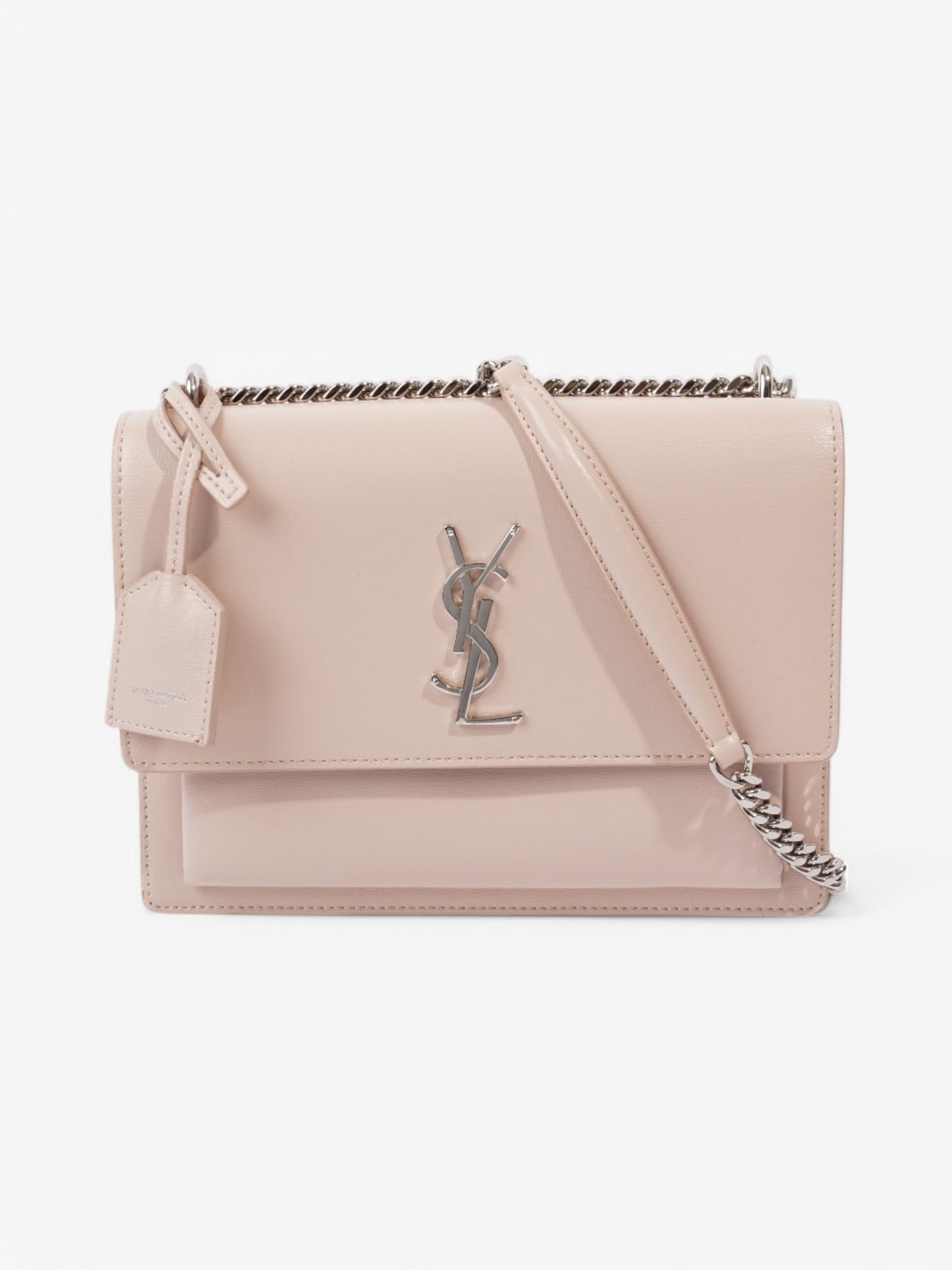 Saint Laurent Sunset Light Pink Calfskin Leather Medium