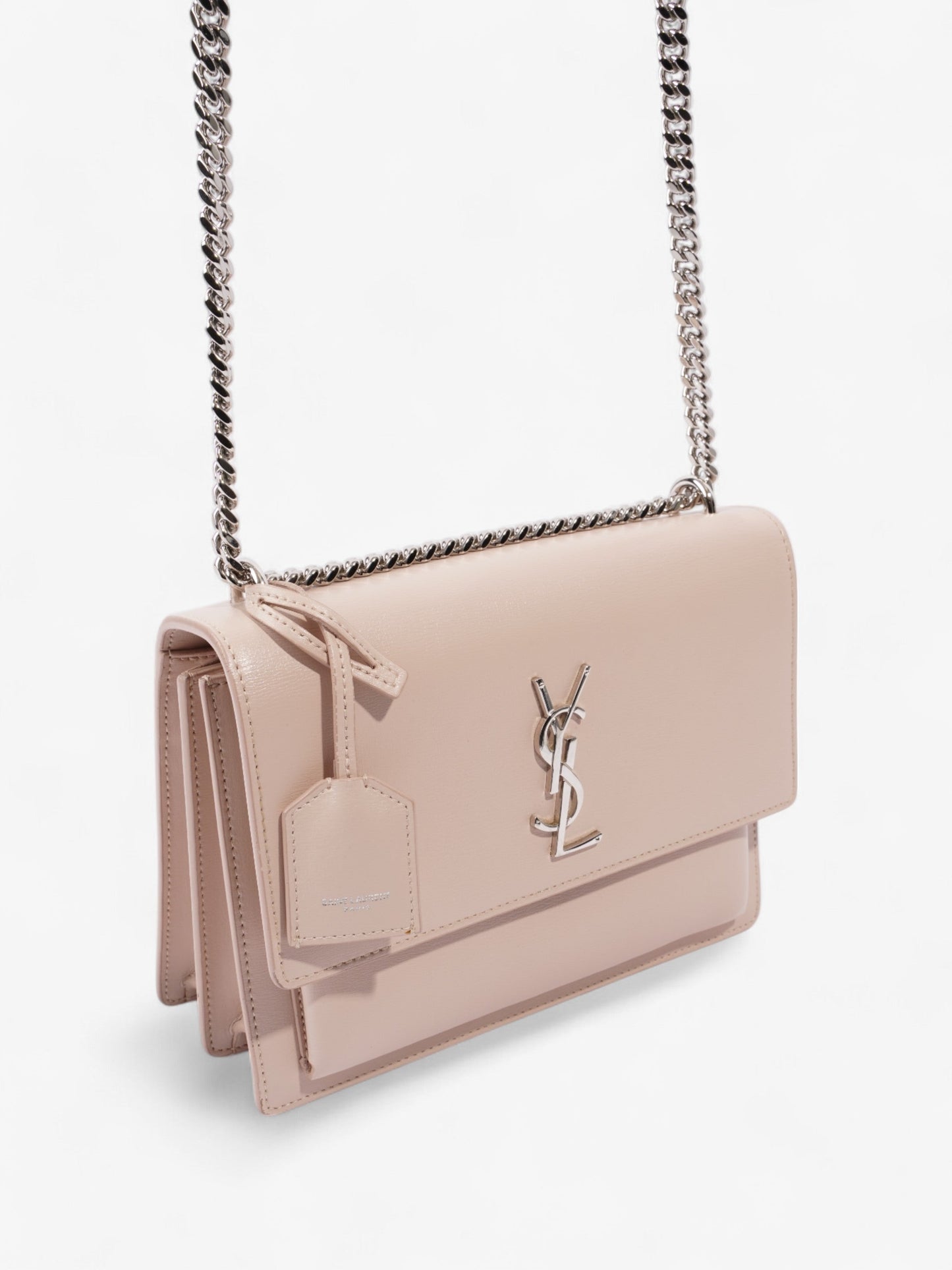 Saint Laurent Sunset Light Pink Calfskin Leather Medium