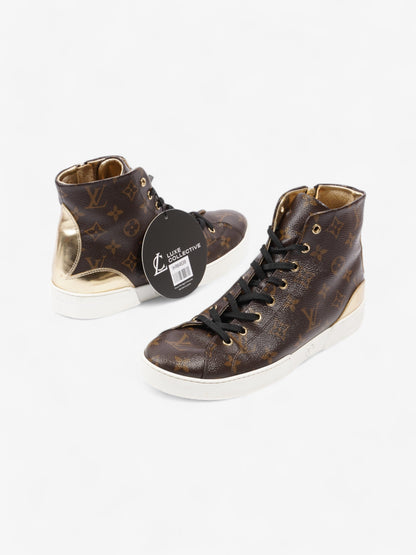 Louis Vuitton Frontrow High-top Sneakers Monogram / Gold Coated Canvas EU 40 UK 7