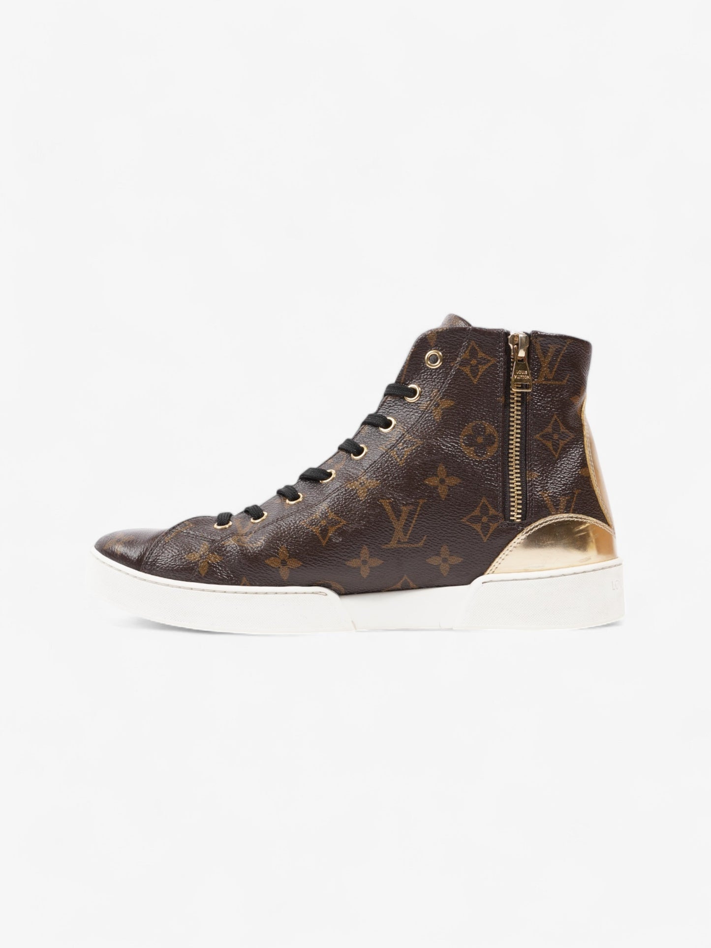Louis Vuitton Frontrow High-top Sneakers Monogram / Gold Coated Canvas EU 40 UK 7