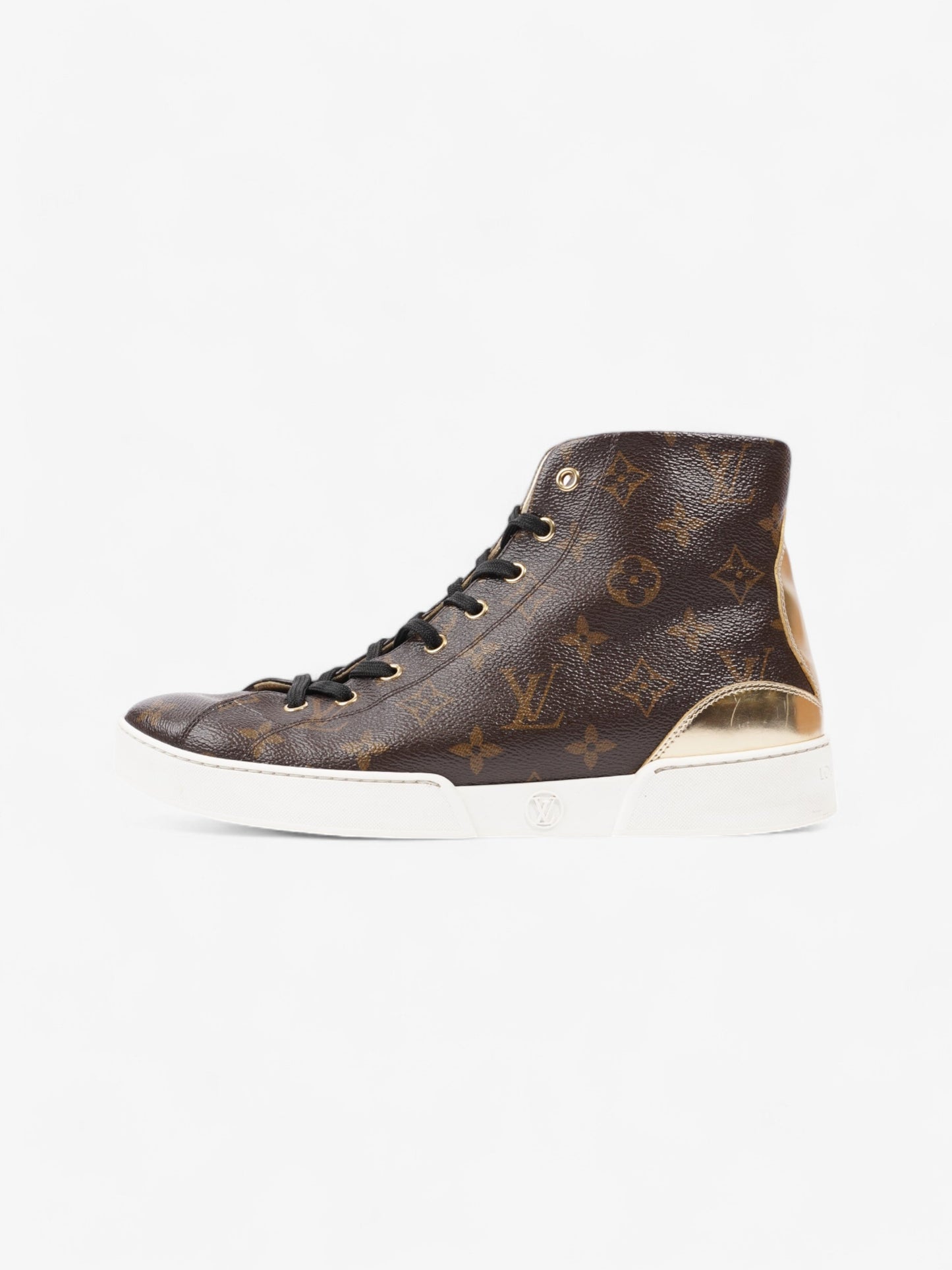 Louis Vuitton Frontrow High-top Sneakers Monogram / Gold Coated Canvas EU 40 UK 7