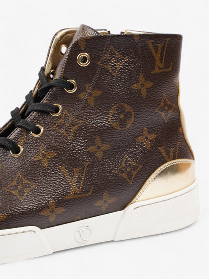 Louis Vuitton Frontrow High-top Sneakers Monogram / Gold Coated Canvas EU 40 UK 7