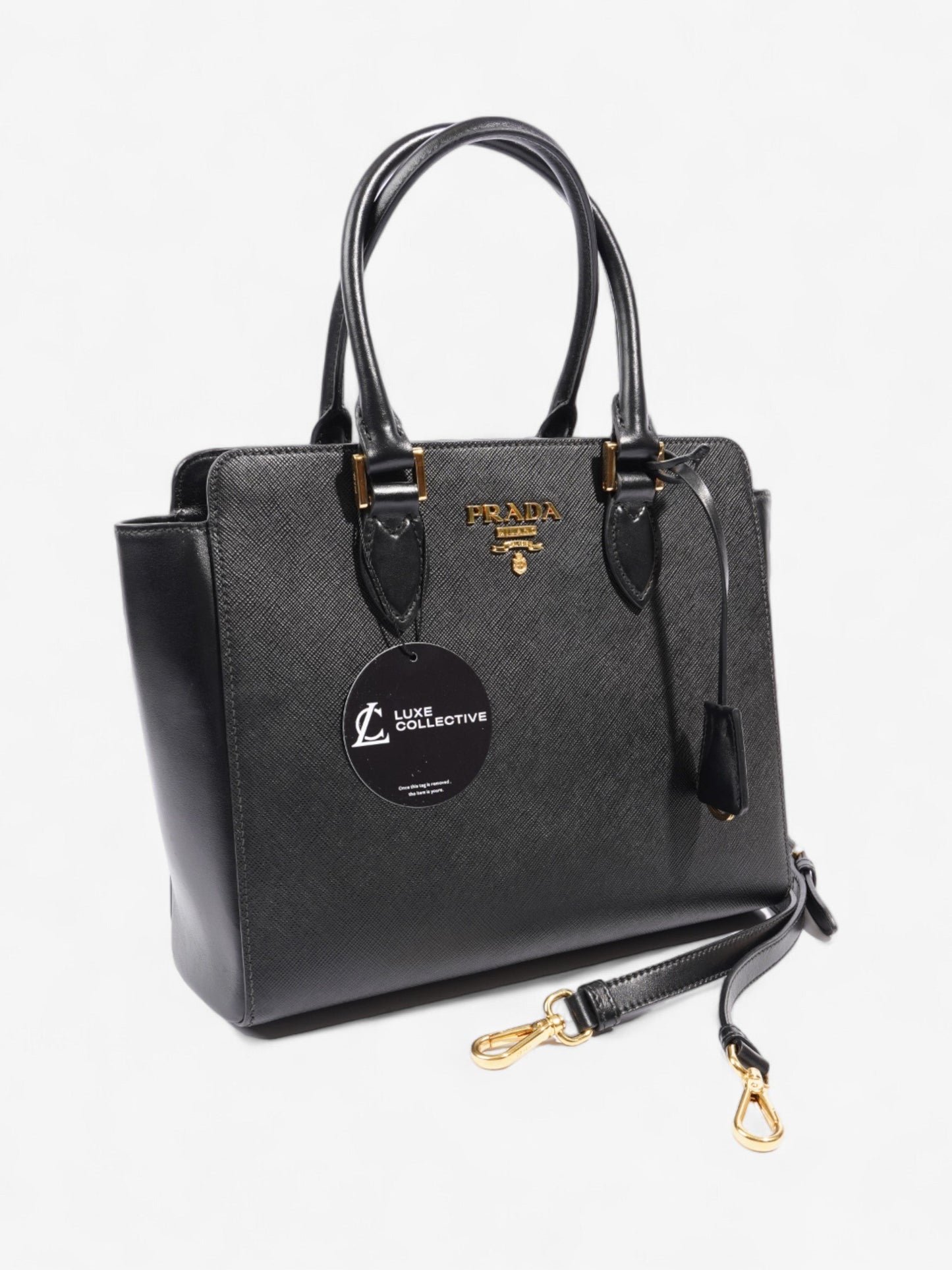 Prada Galleria Tote Black Saffiano Leather Medium