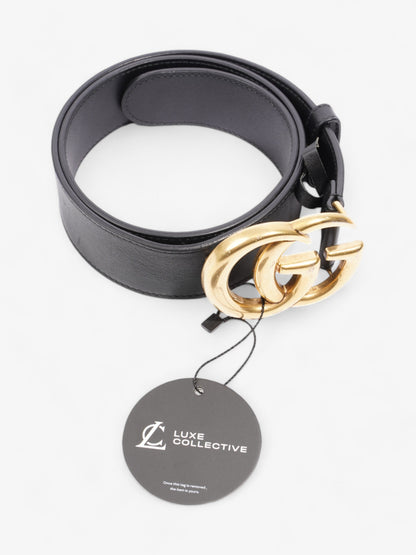 Gucci GG Marmont 2015 Re-Edition Wide Belt Black / Gold Leather 75cm / 30"