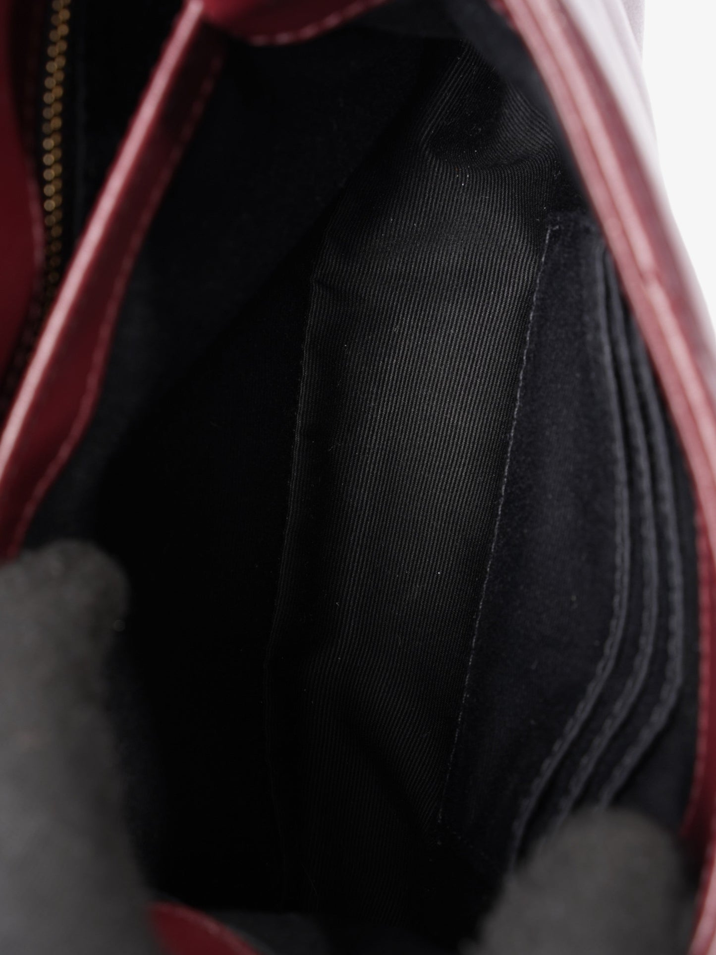 Saint Laurent Toy Lou Lou Burgundy Lambskin Leather