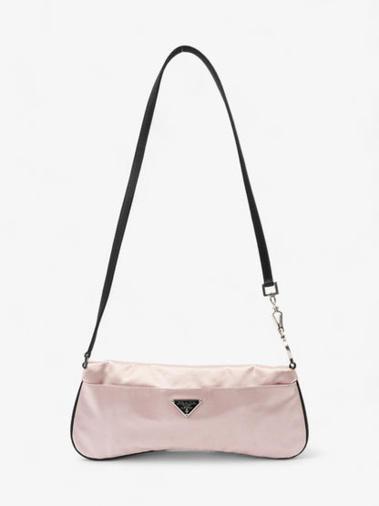 Prada Flap Pouch Pink / Black Satin